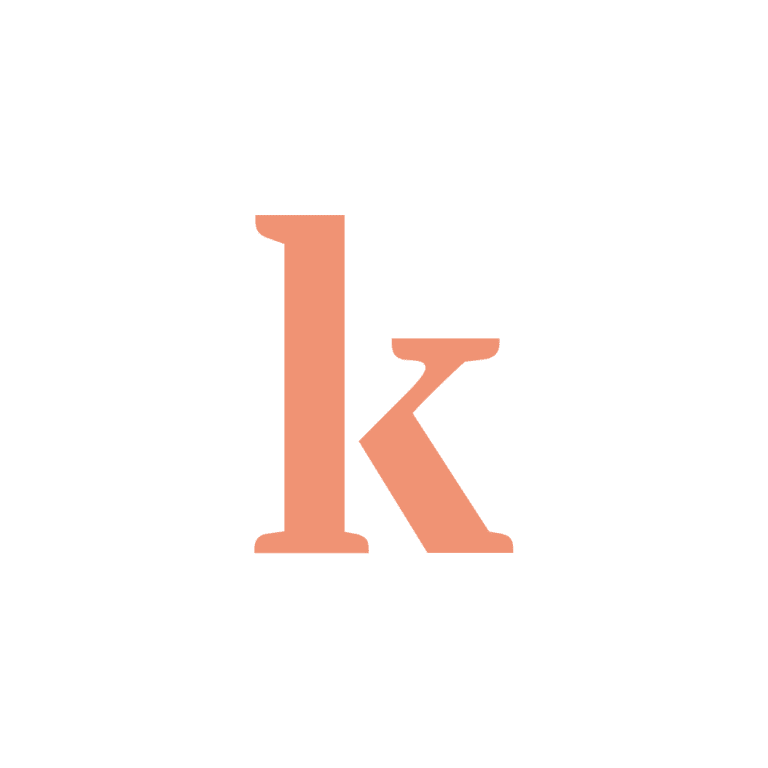 Kiron Logo Peach on White - Yusra Akhtar